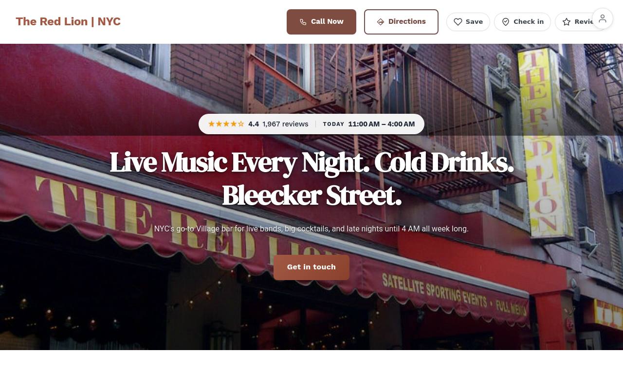 Preview of your live website