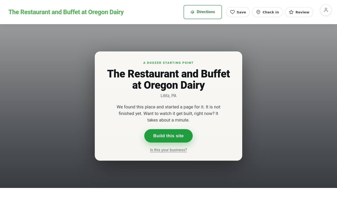 Preview of your live website