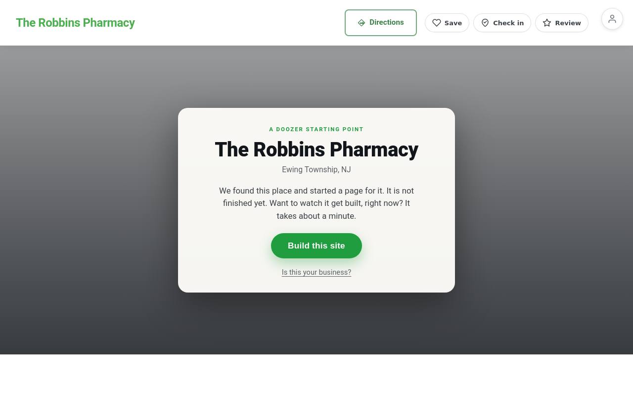 Preview of your live website