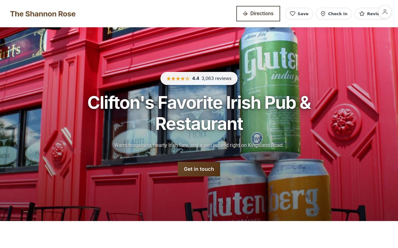 Preview of your live website