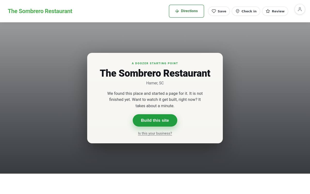 Preview of your live website