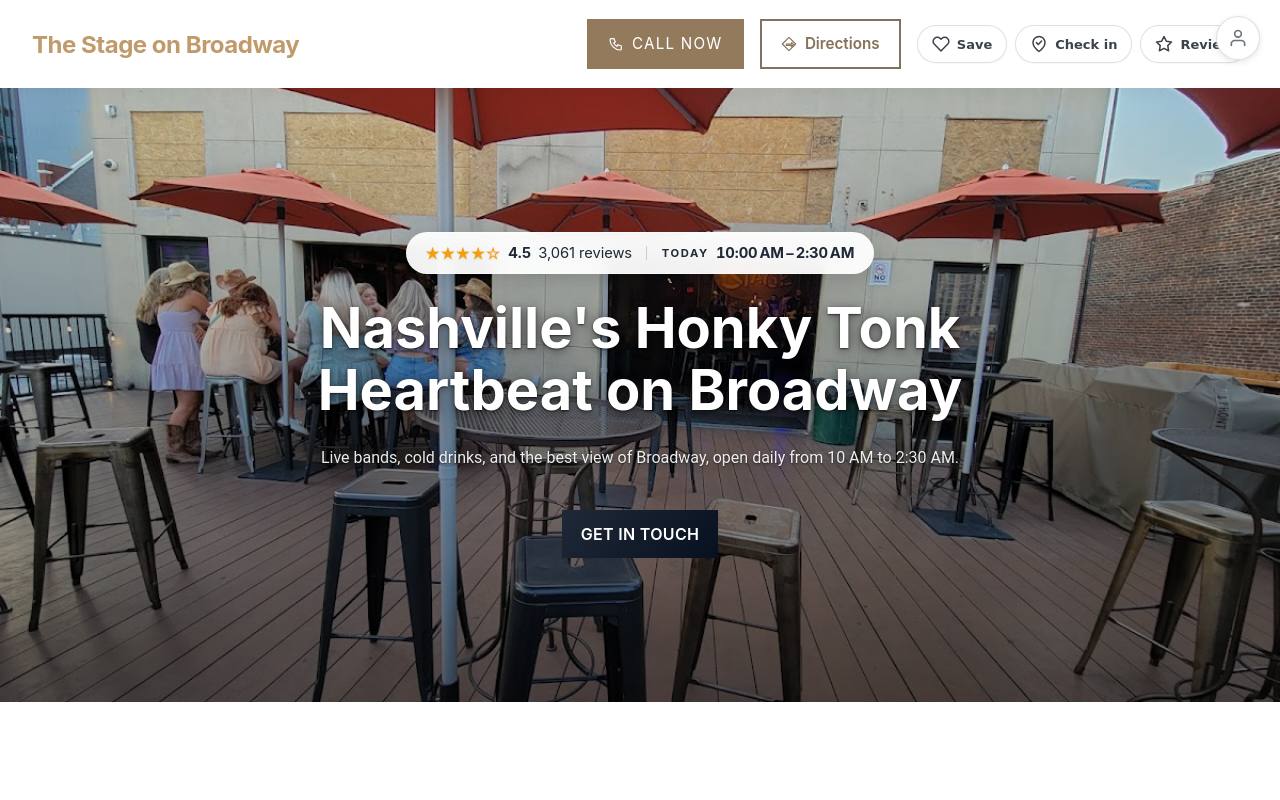 Preview of your live website