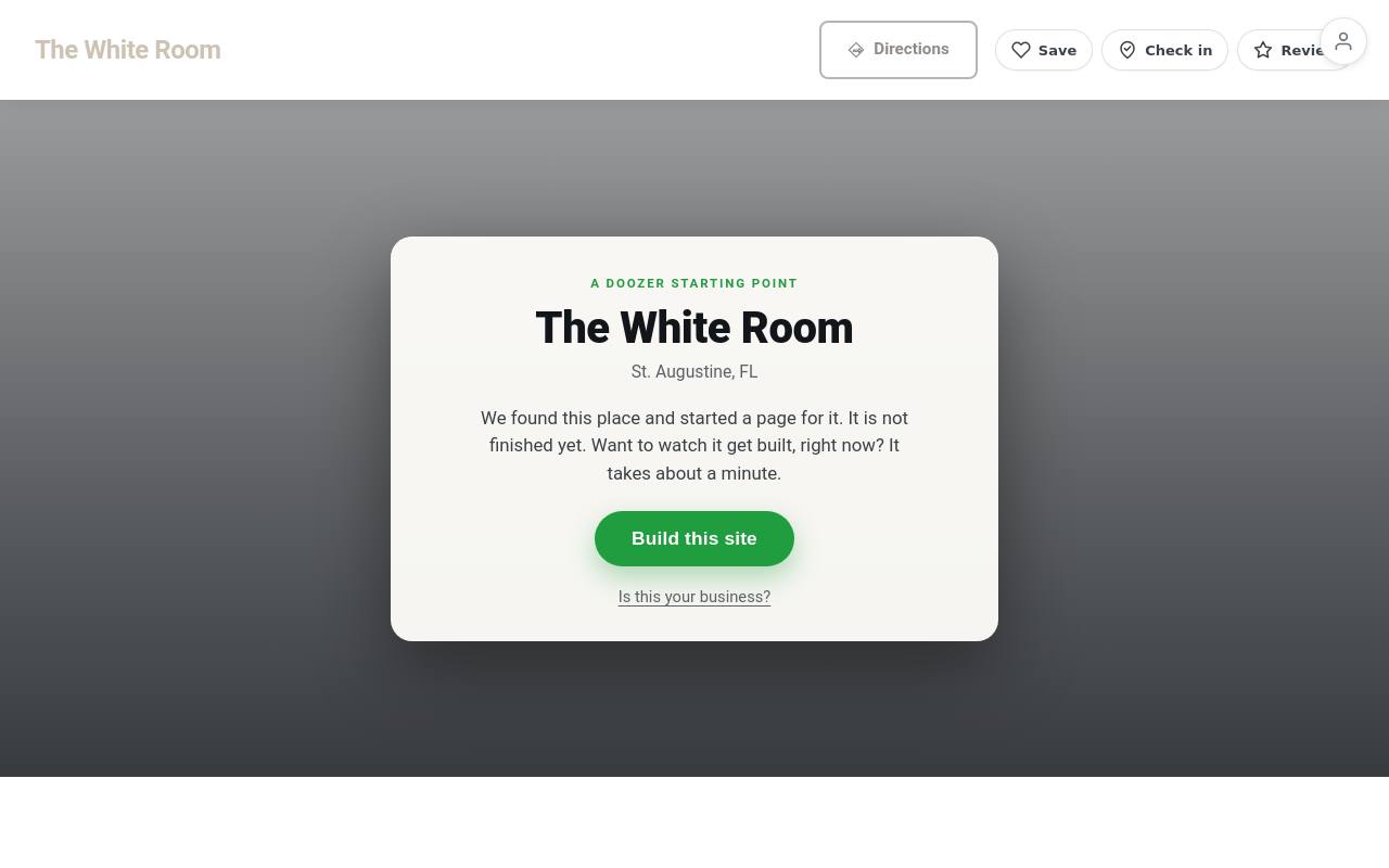 Preview of your live website