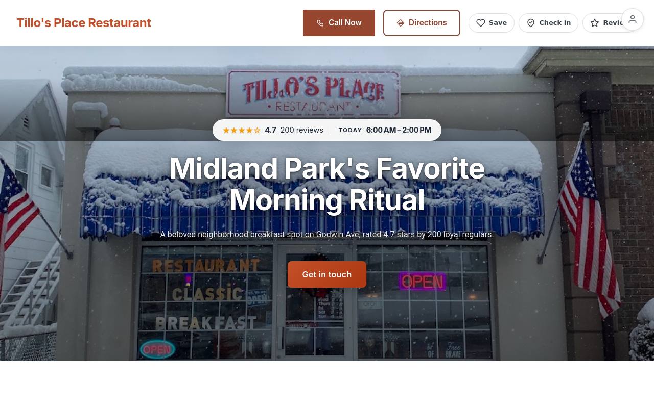 Preview of your live website