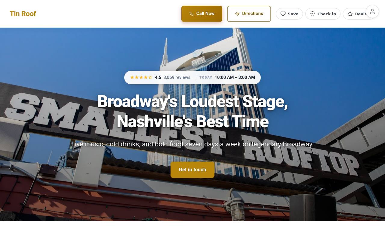 Preview of your live website