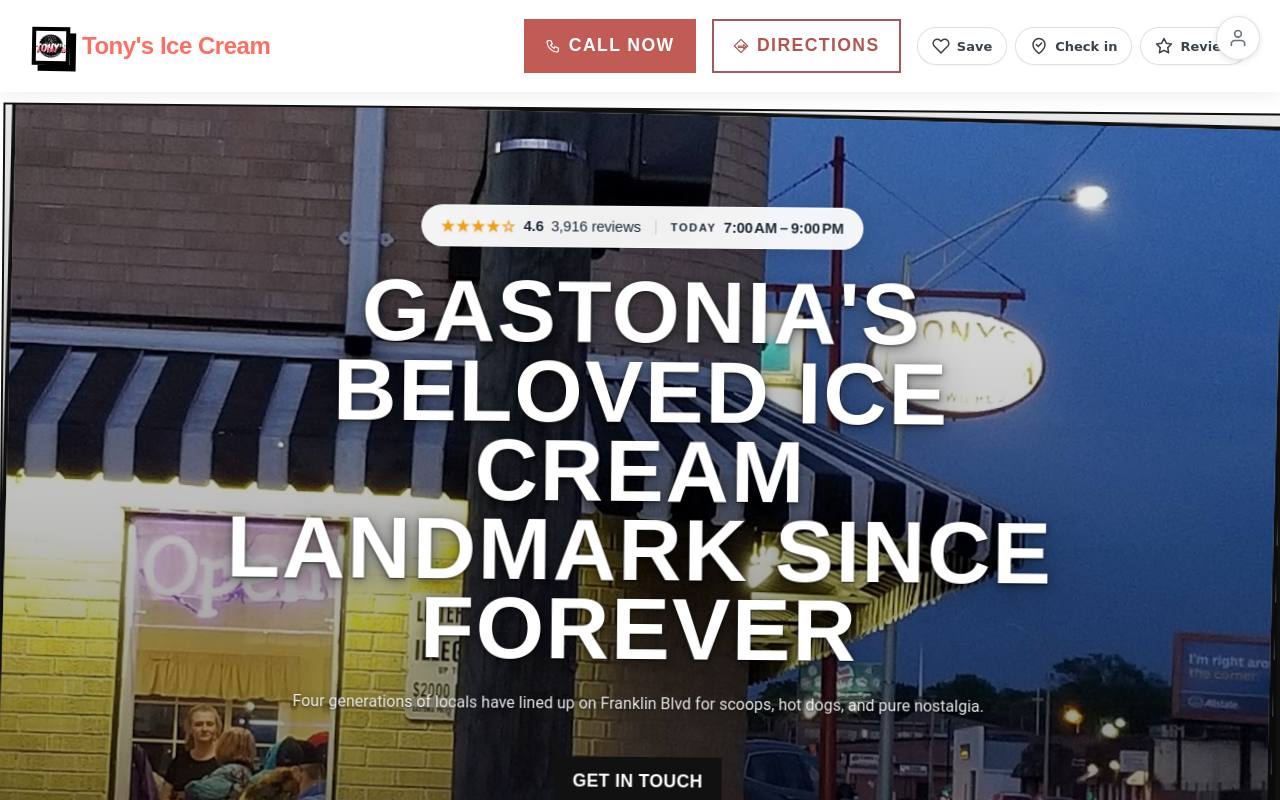Preview of your live website