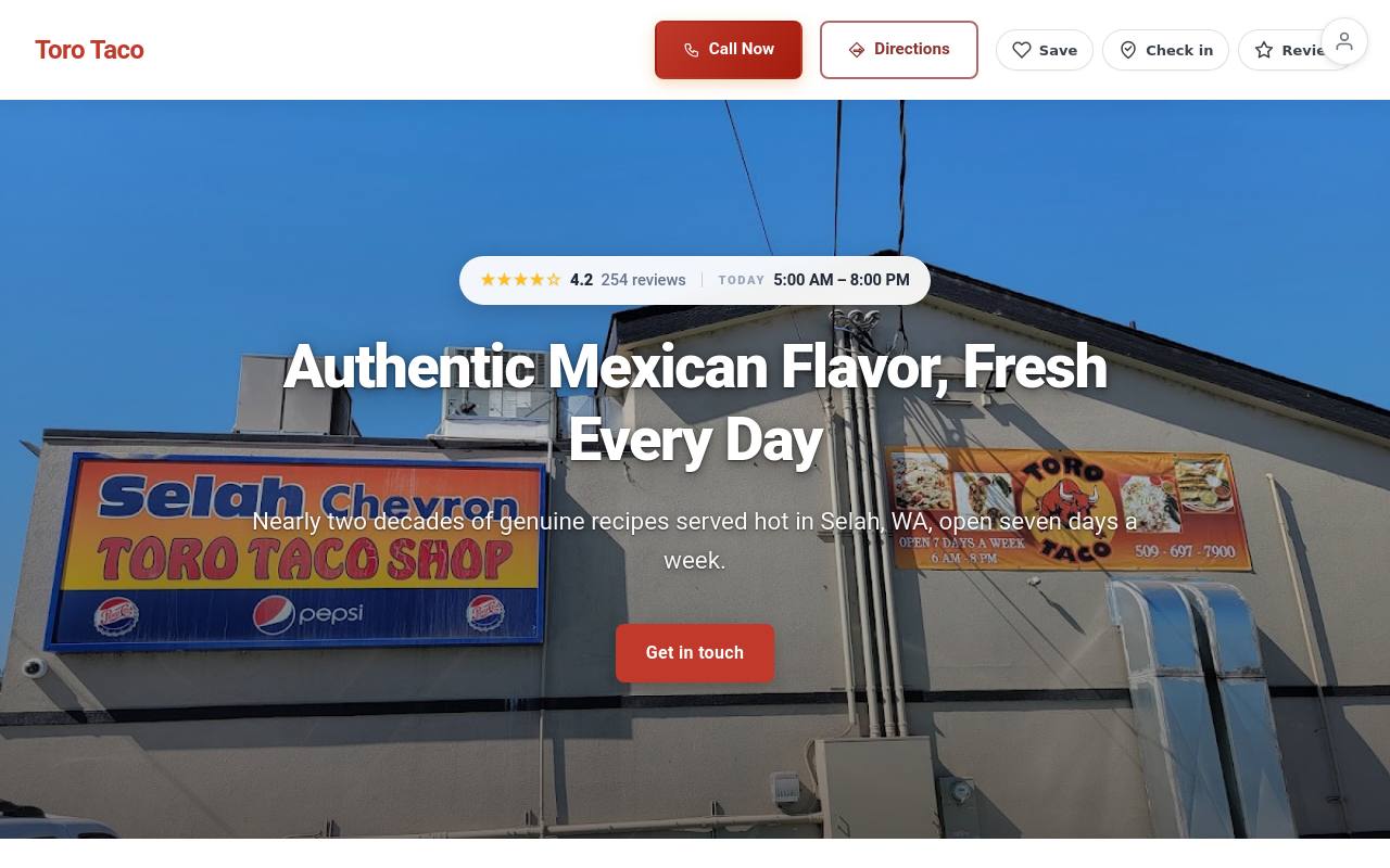 Preview of your live website