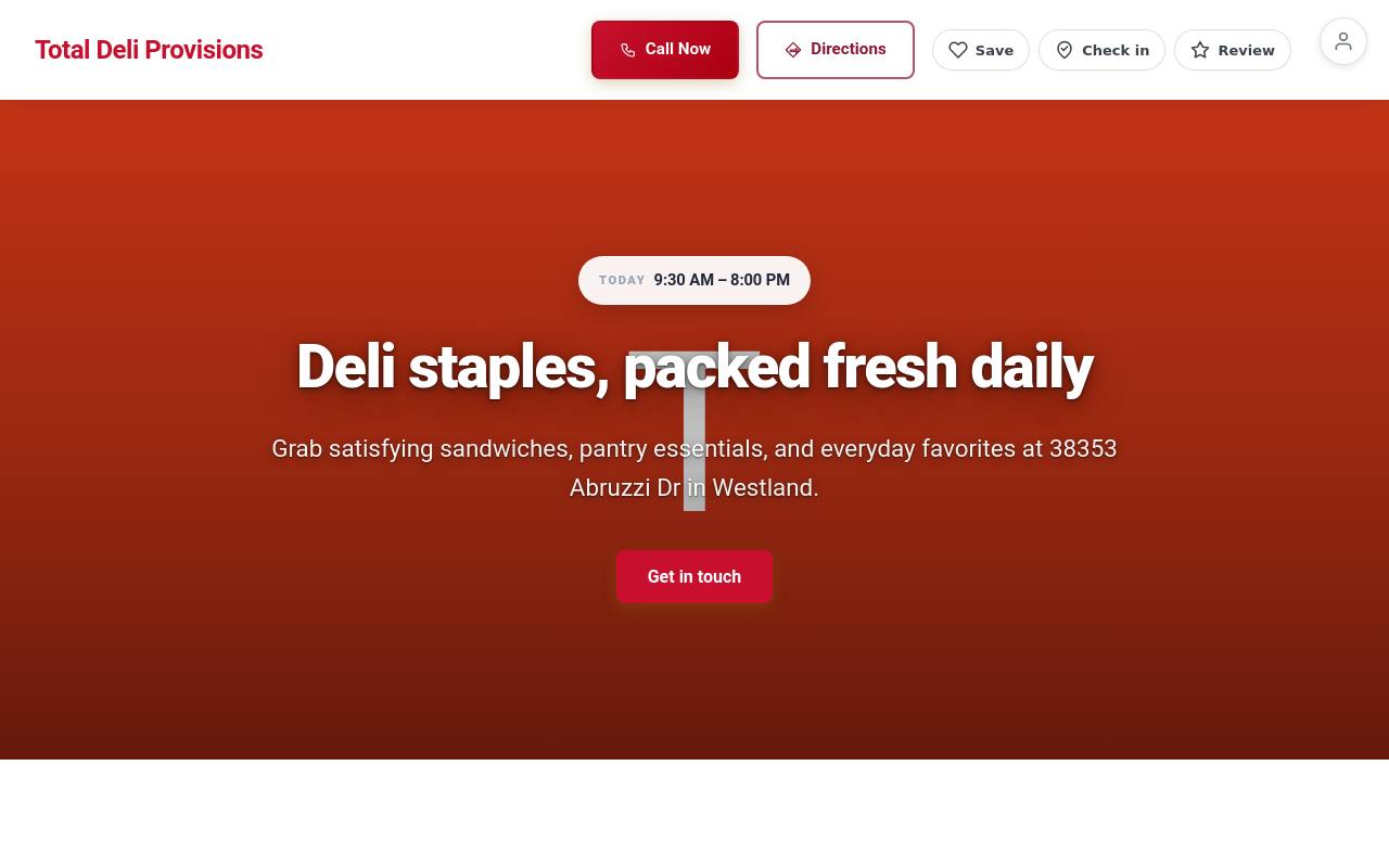 Preview of your live website