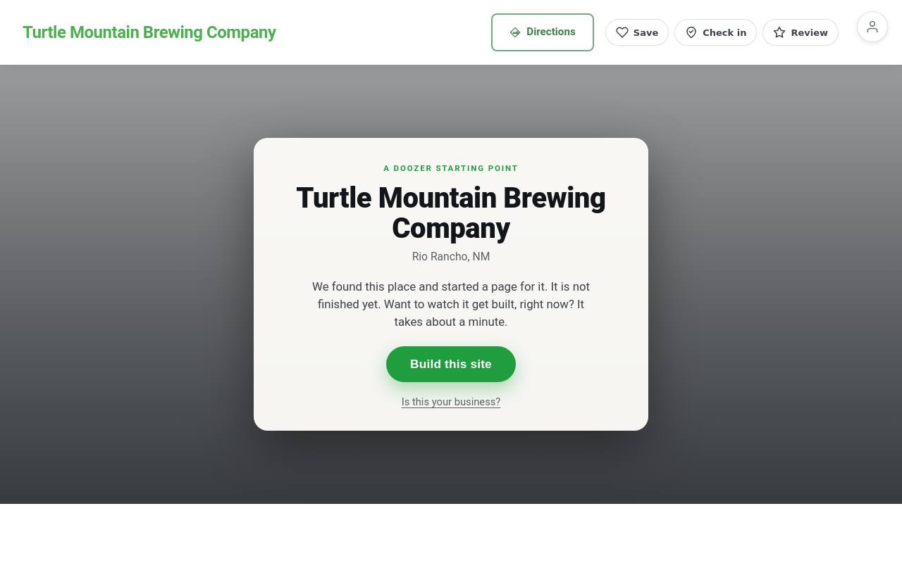 Preview of your live website