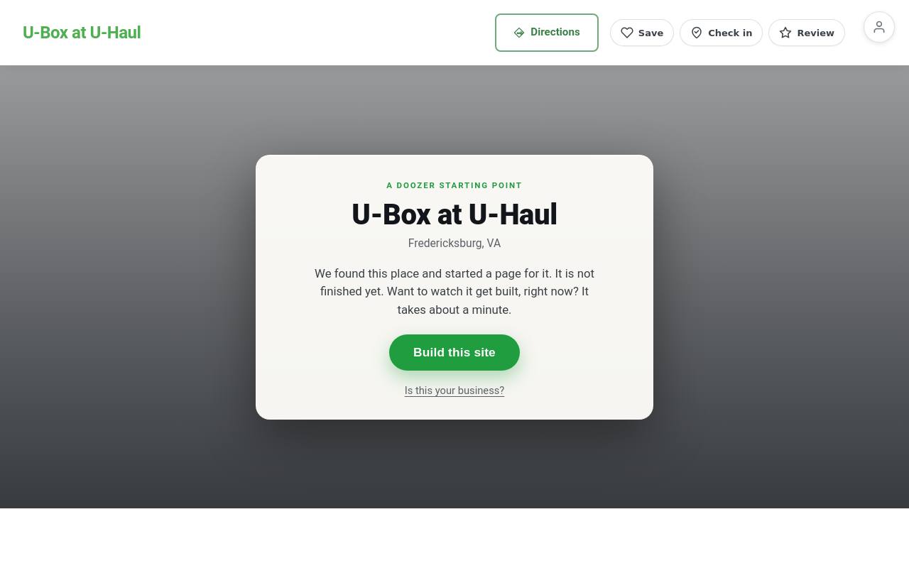 Preview of your live website
