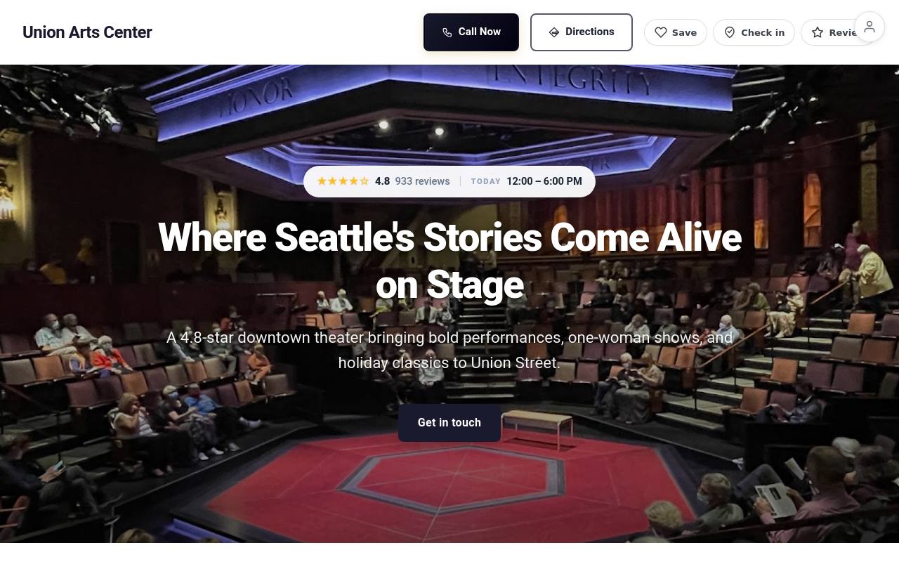 Preview of your live website
