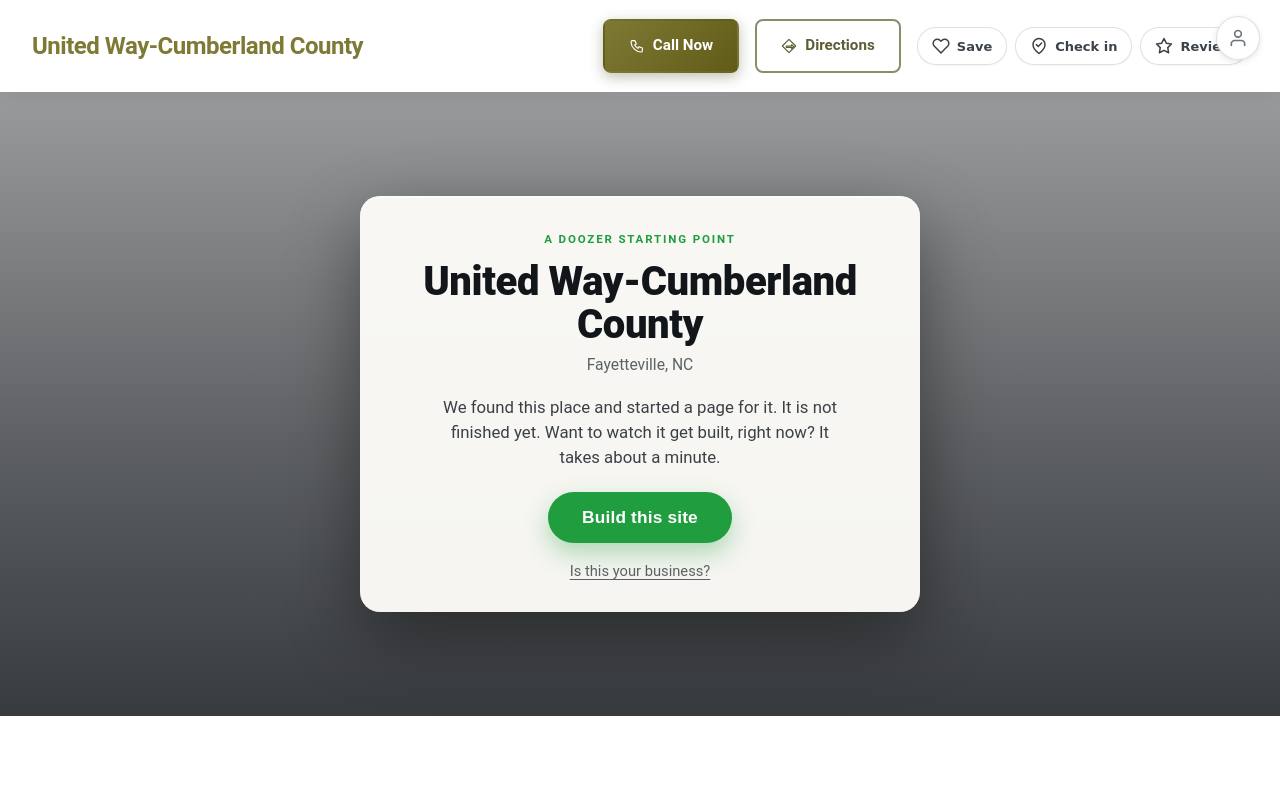 Preview of your live website