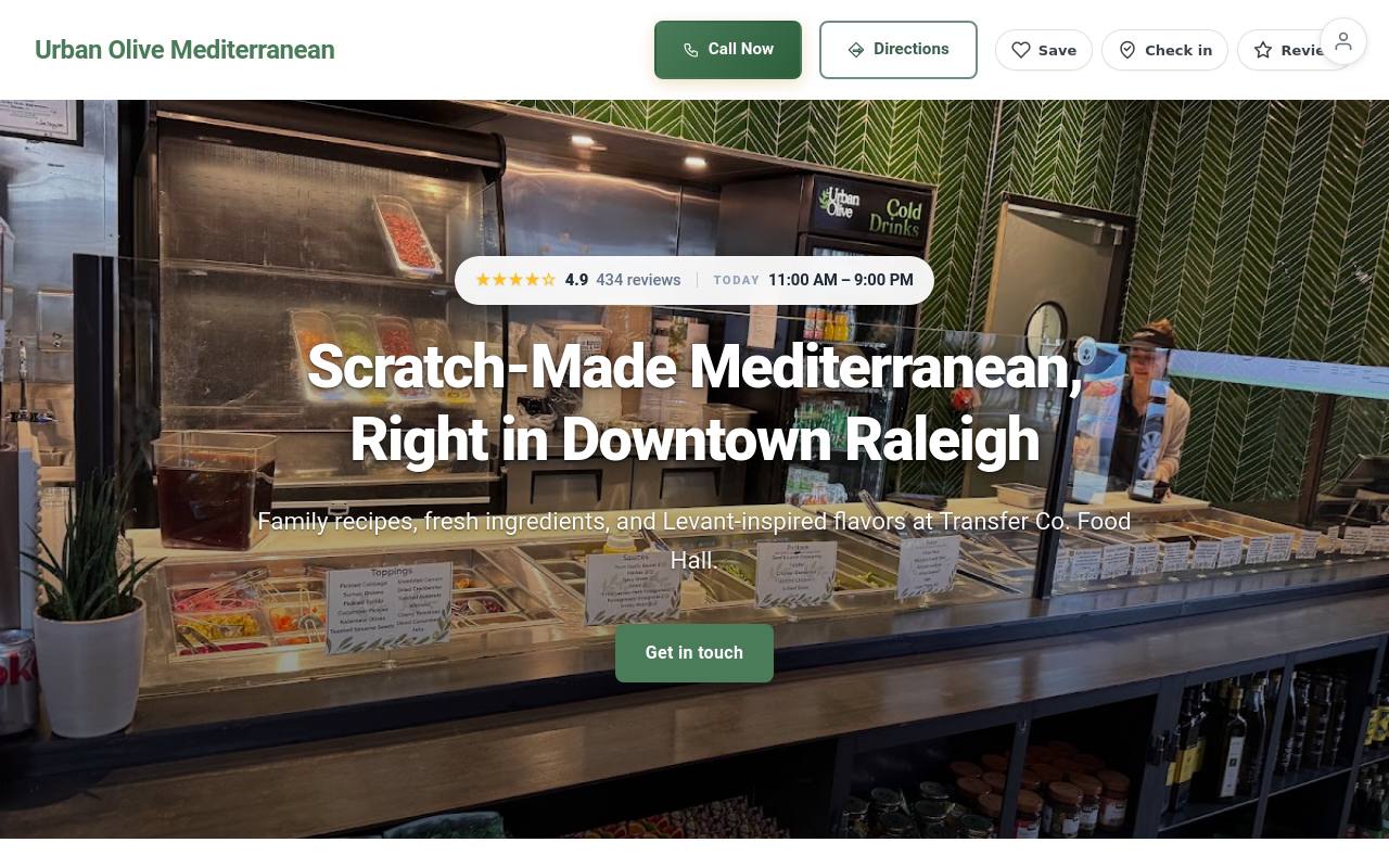 Preview of your live website