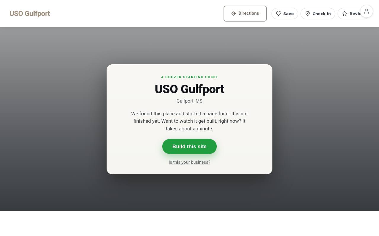 Preview of your live website