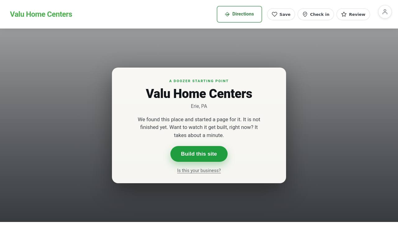 Preview of your live website