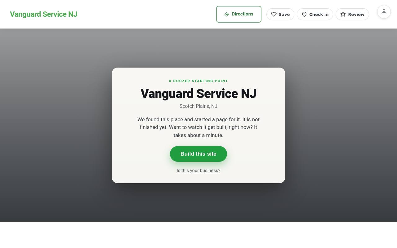 Preview of your live website