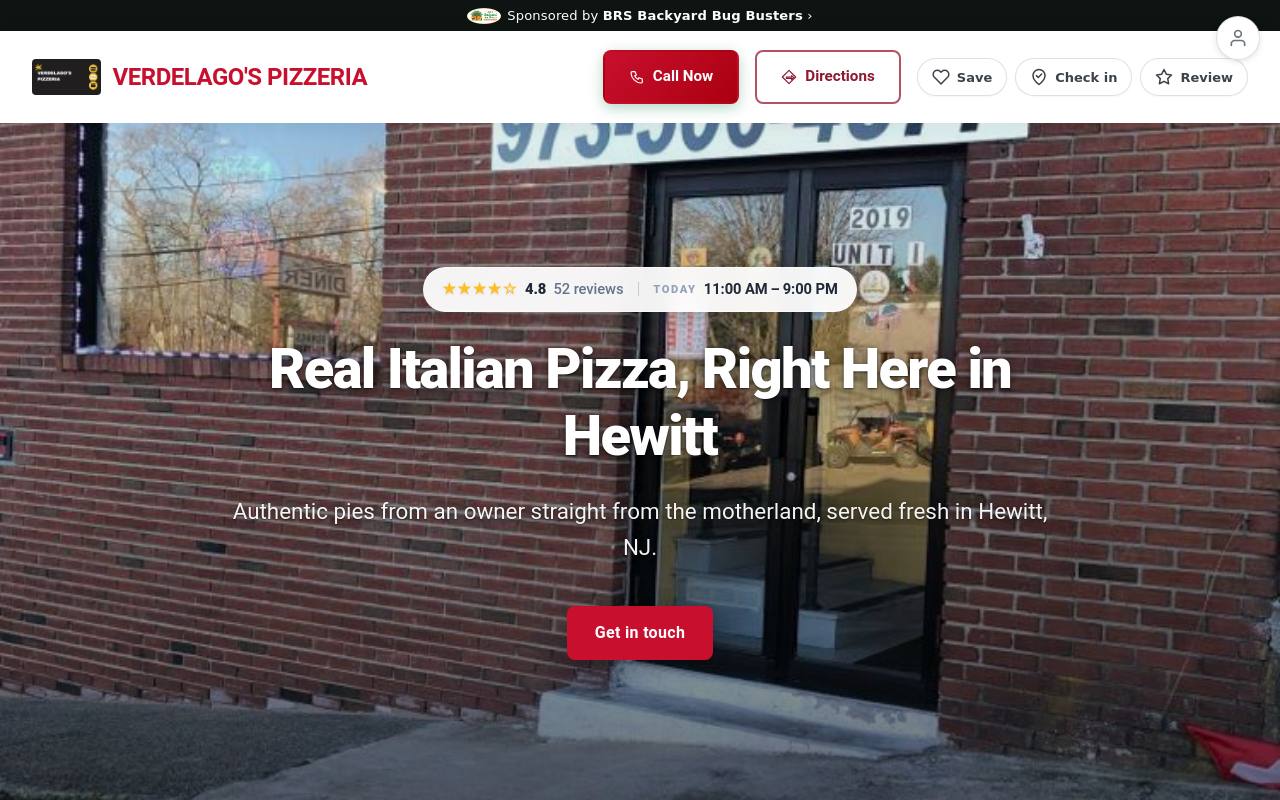 Preview of your live website