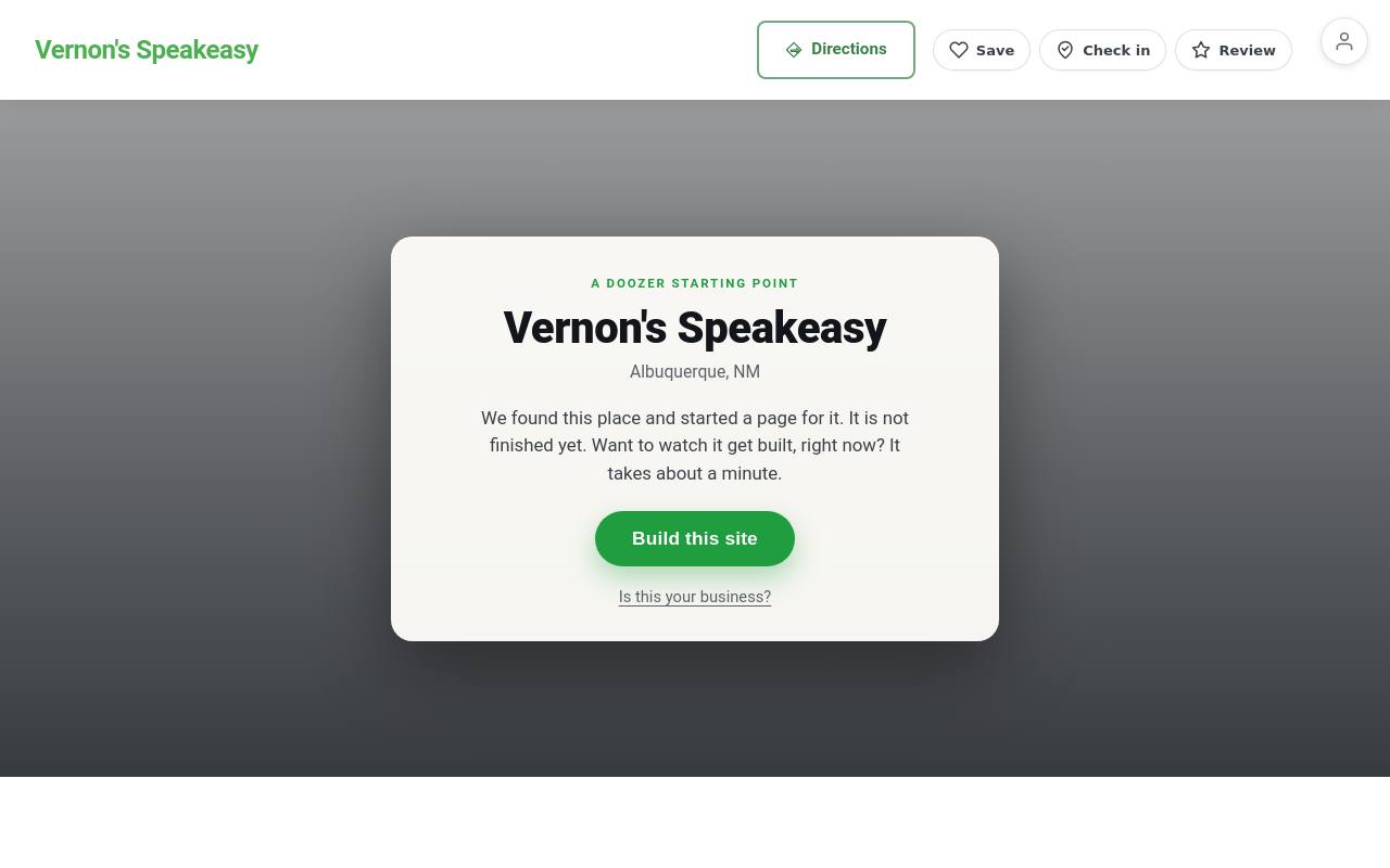 Preview of your live website