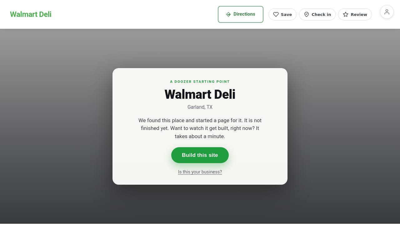 Preview of your live website