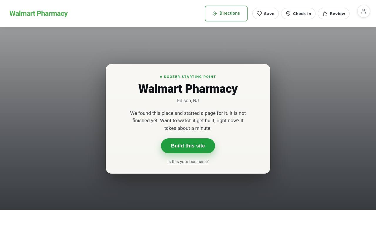 Preview of your live website