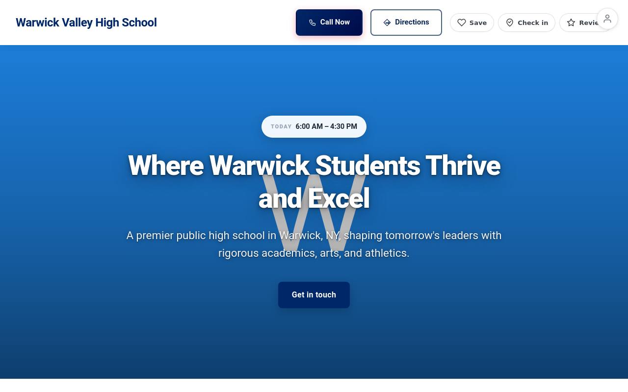Preview of your live website