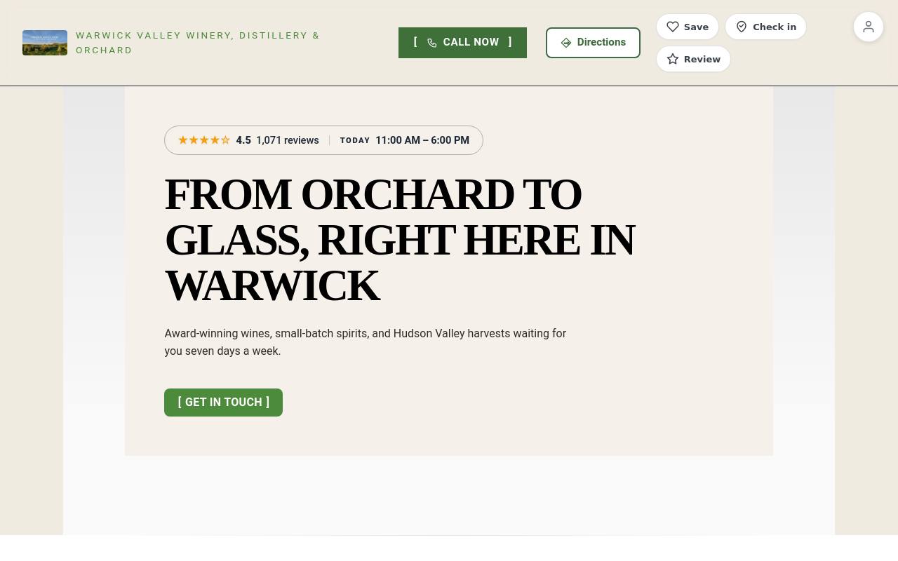 Preview of your live website