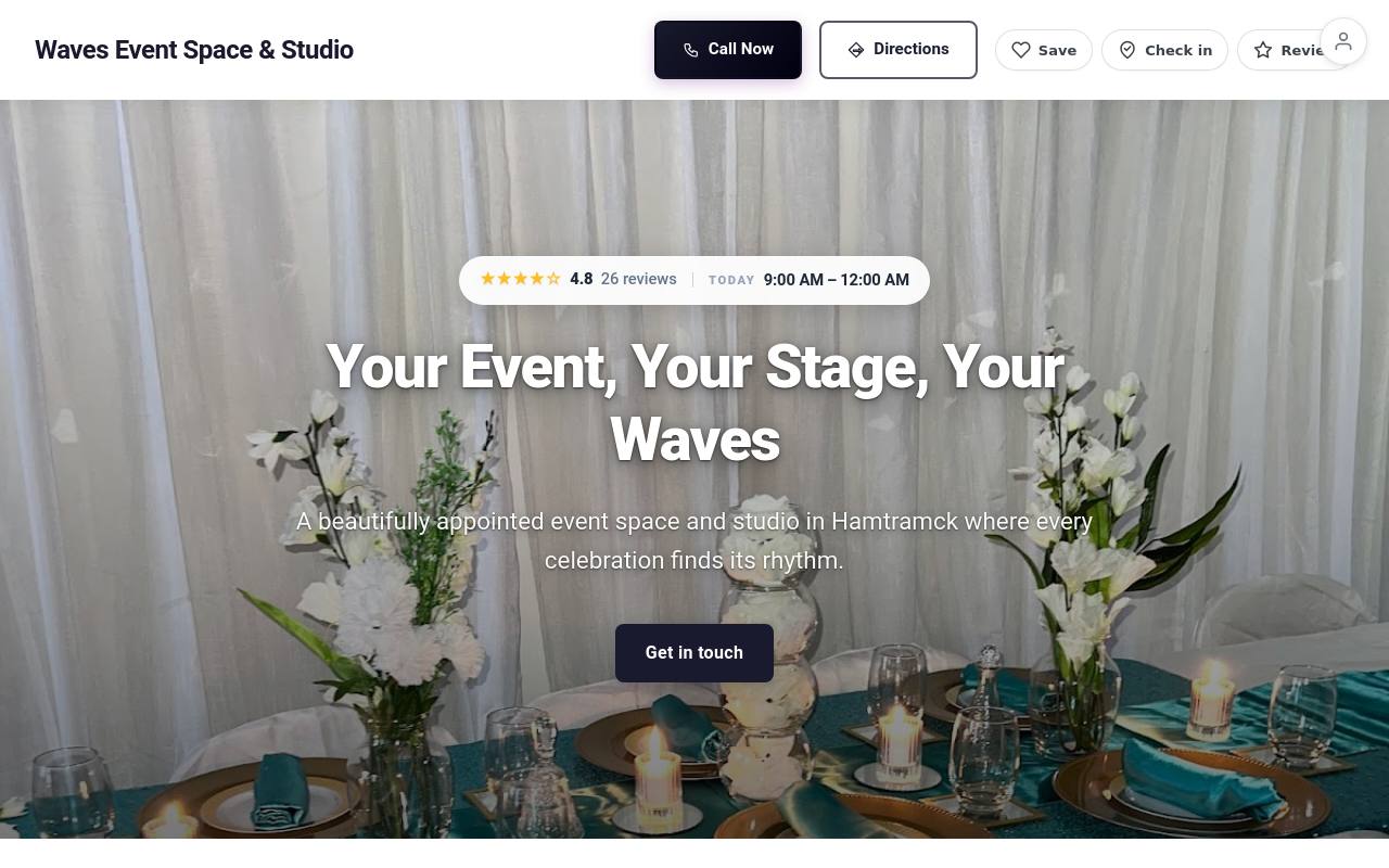 Preview of your live website