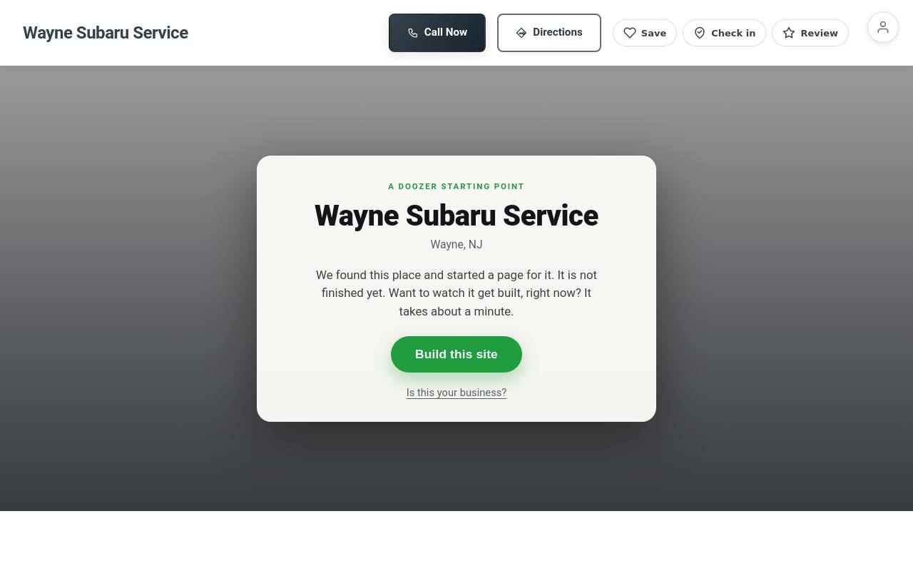 Preview of your live website