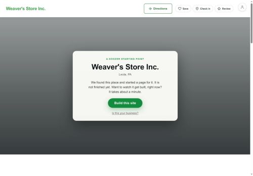 Preview of your live website