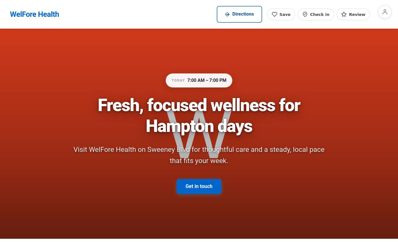 Preview of your live website