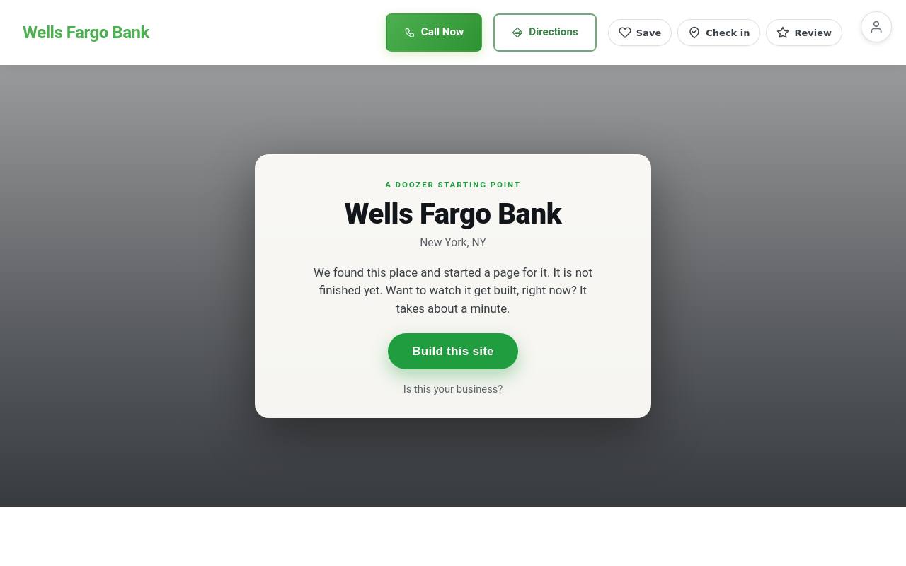 Preview of your live website