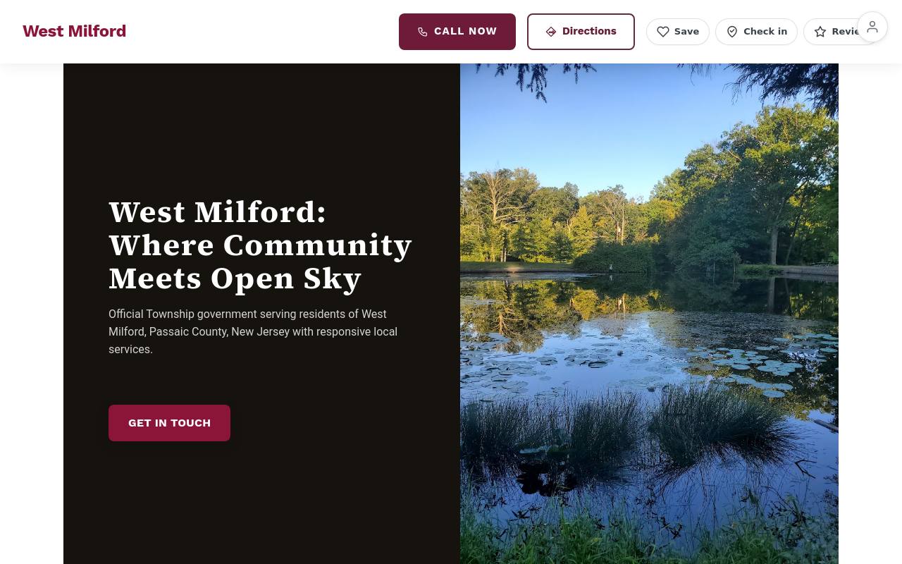 Preview of your live website