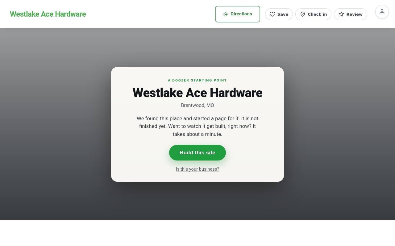 Preview of your live website