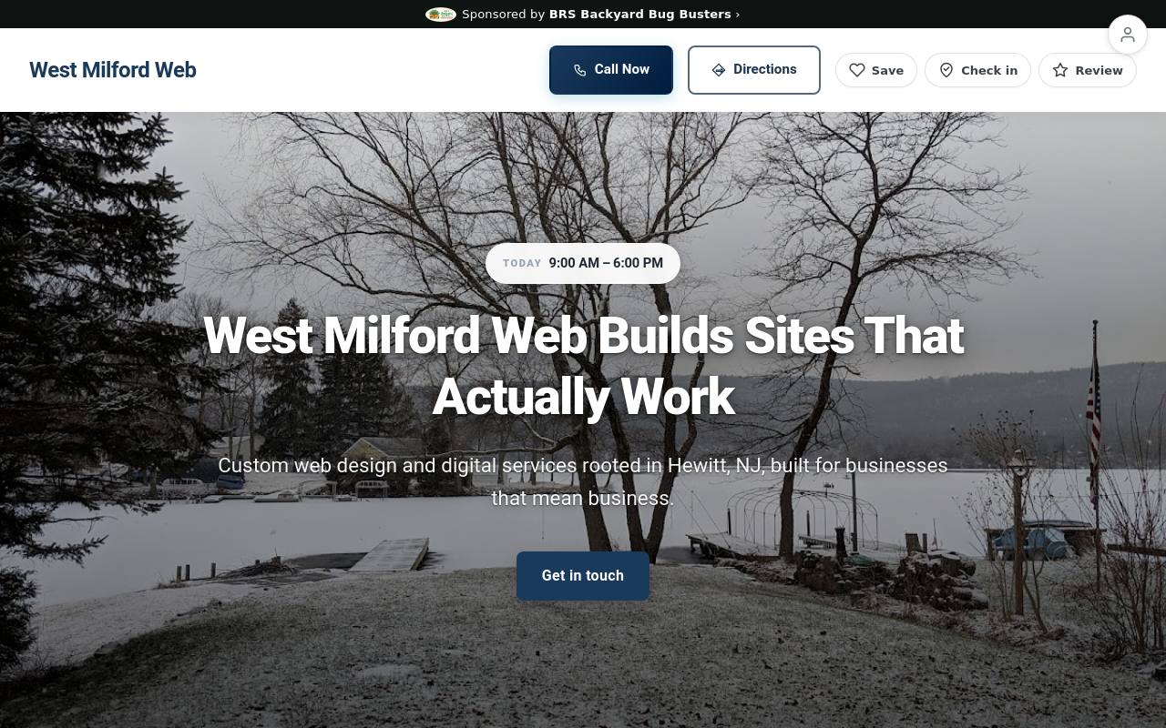 Preview of your live website