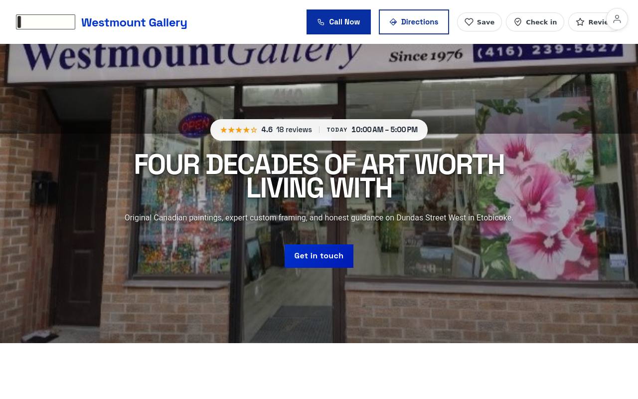 Preview of your live website