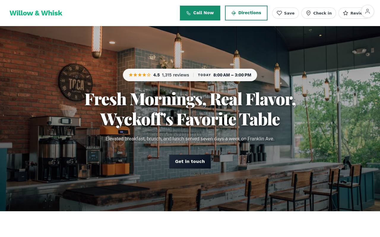 Preview of your live website