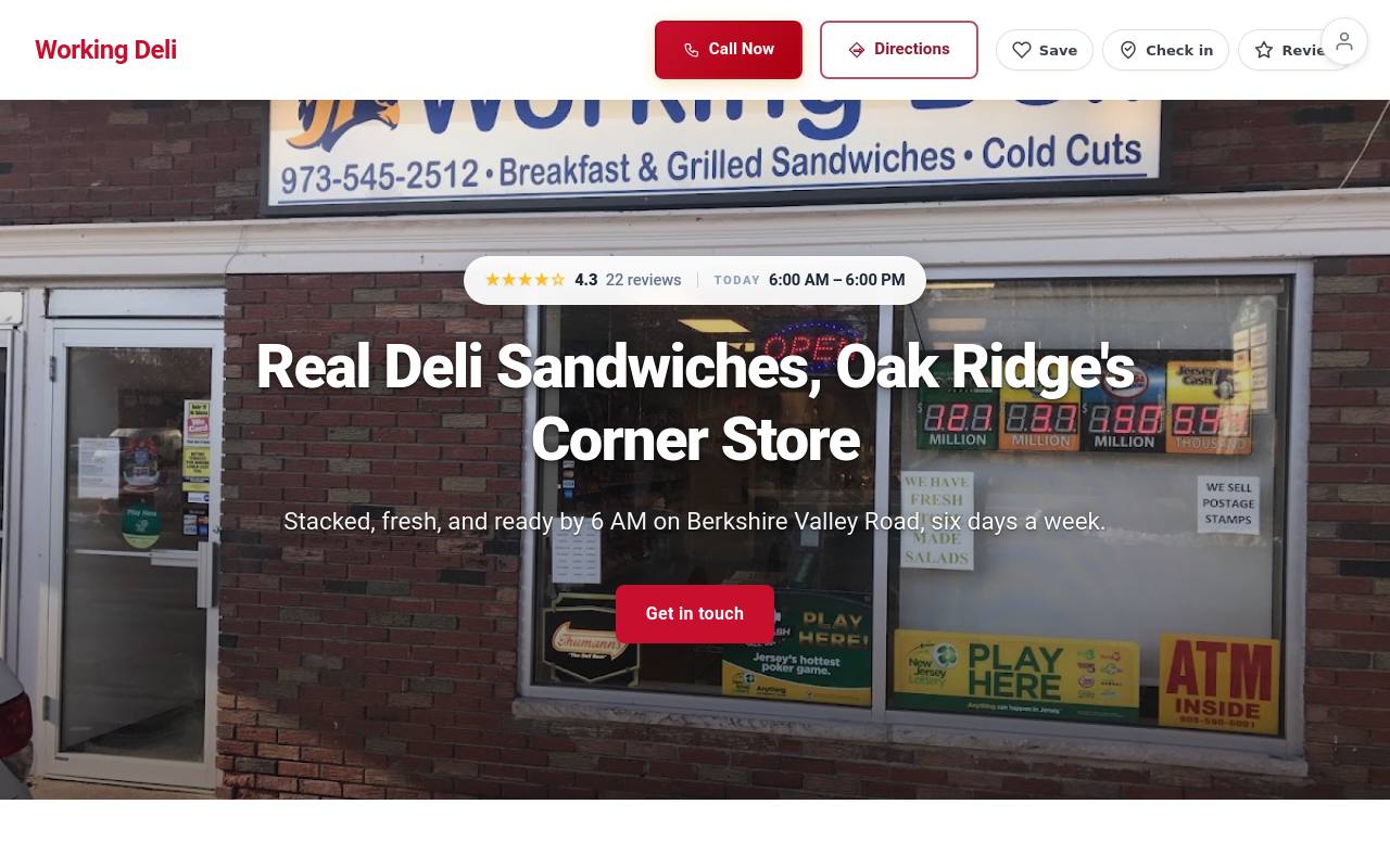 Preview of your live website