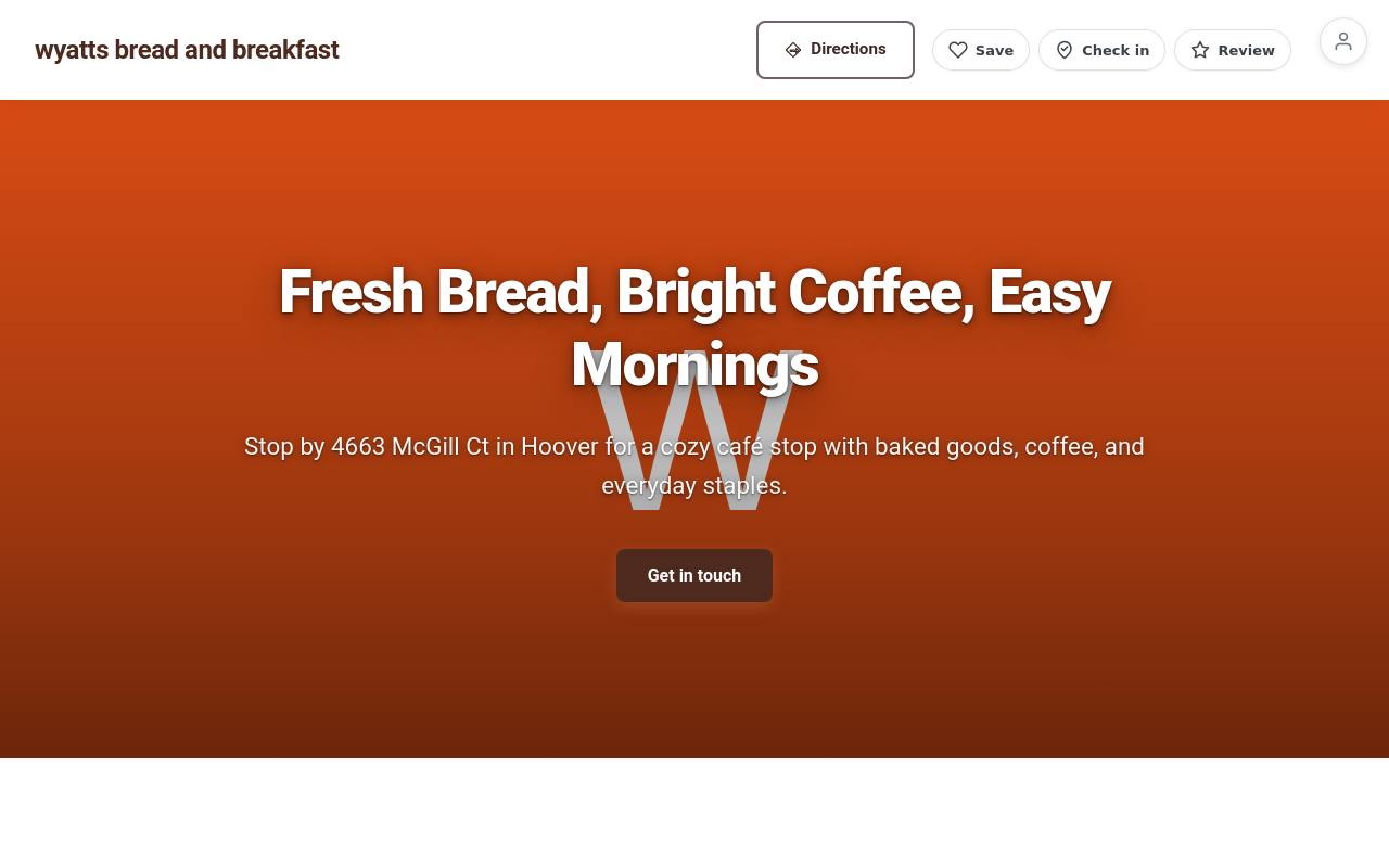 Preview of your live website