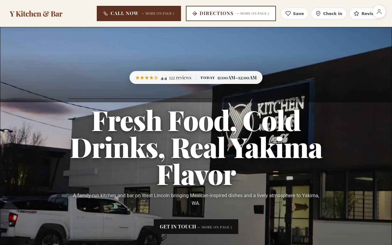Preview of your live website