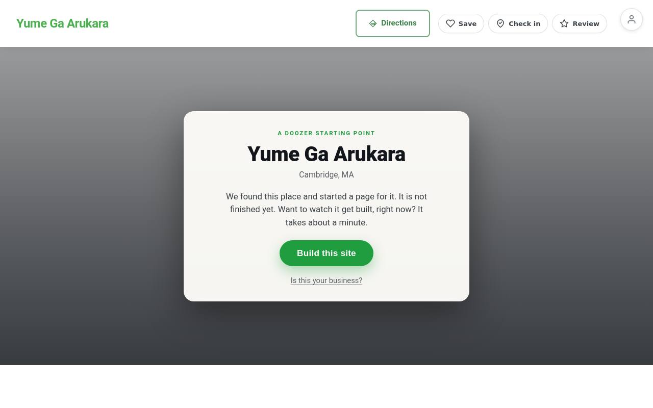 Preview of your live website